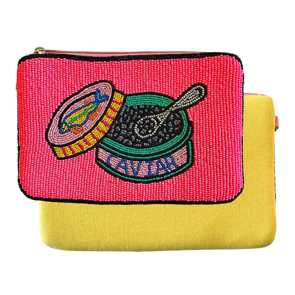 Lily Posh Caviar Crossbody Mini Clutch Bag, Caviar - Picture 2 of 3